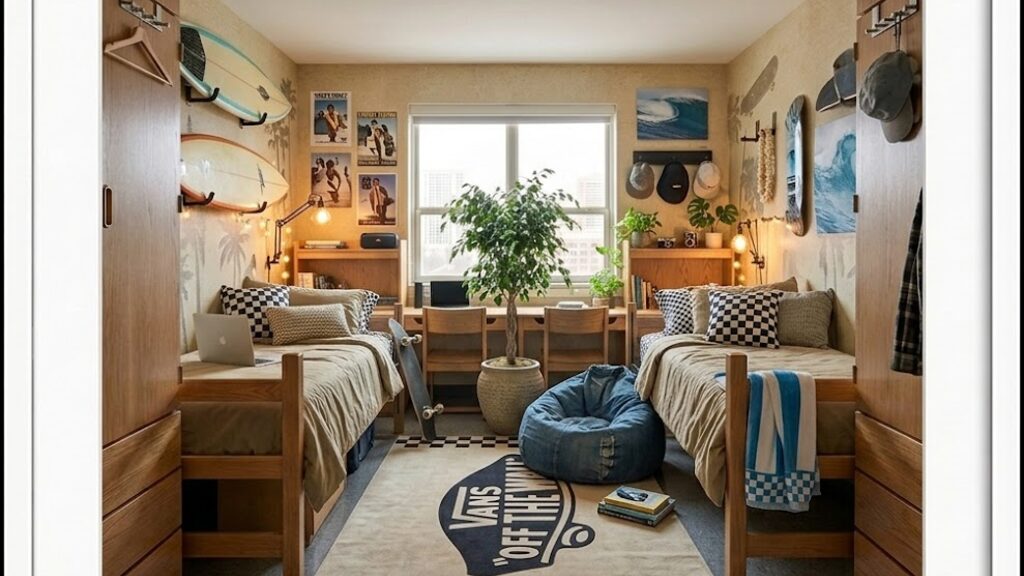 SoCal Street dorm room, view 1